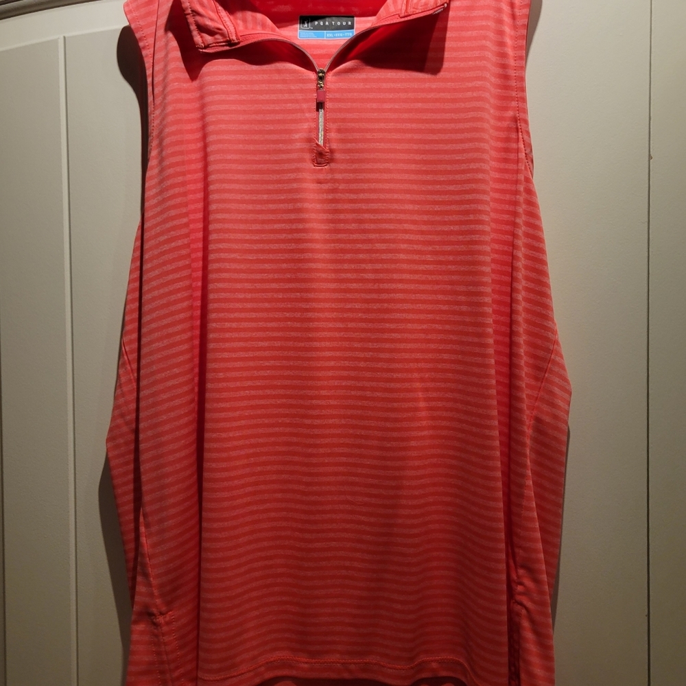 PGA tour XXL sleeveless golf shirt, thin breathable material.